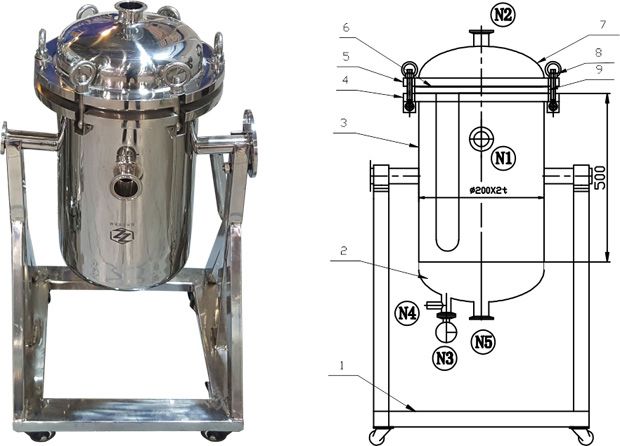 Overturn Titanium Filter Housing